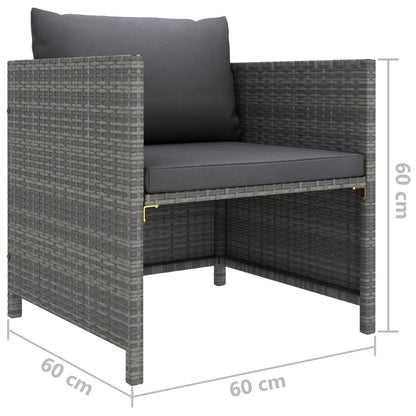 7-Delige Loungeset Met Kussens Poly Rattan 1