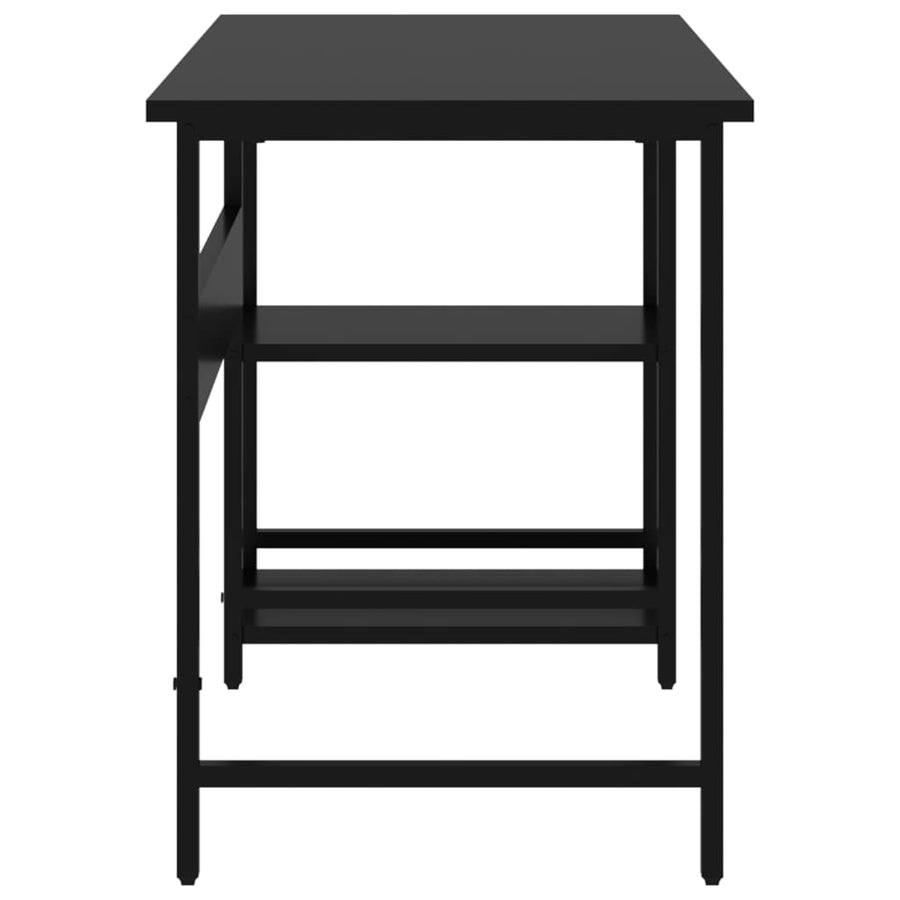 Computerbureau 105X55X72 Cm Mdf En Metaal Zwart