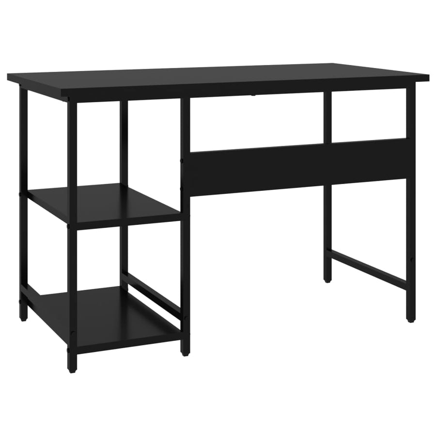 Computerbureau 105X55X72 Cm Mdf En Metaal Zwart