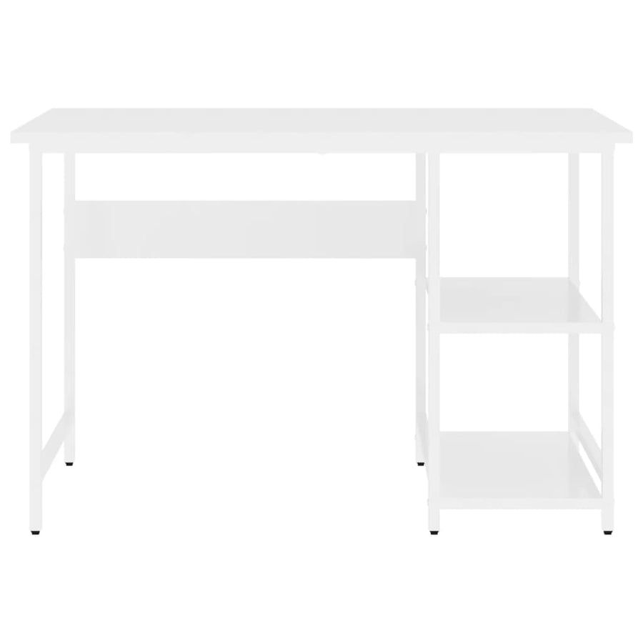 Computerbureau 105X55X72 Cm Mdf En Metaal Wit