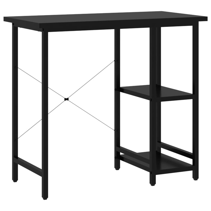 Computerbureau 80X40X72 Cm Mdf En Metaal Zwart