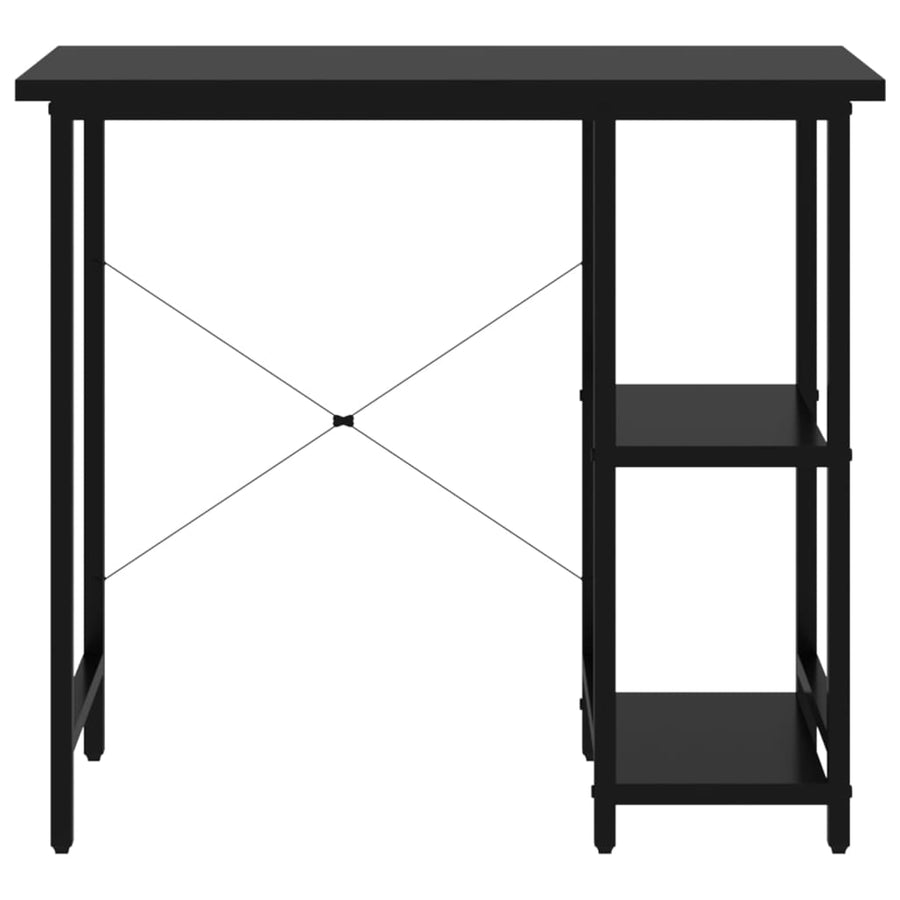 Computerbureau 80X40X72 Cm Mdf En Metaal Zwart