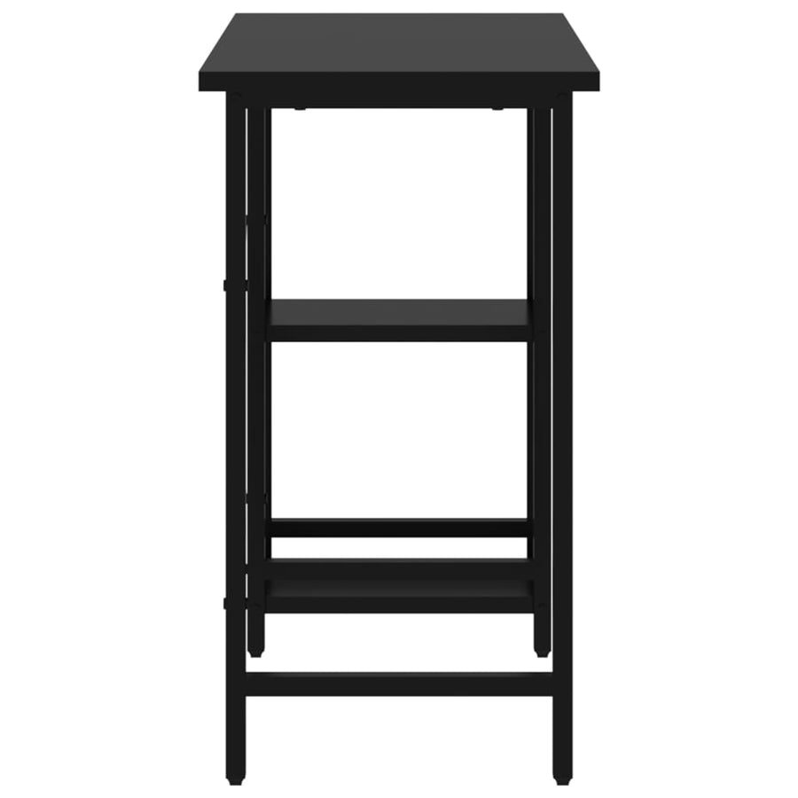 Computerbureau 80X40X72 Cm Mdf En Metaal Zwart
