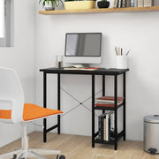 Computer Desk 80x40x72 cm MDF and Metal Black
