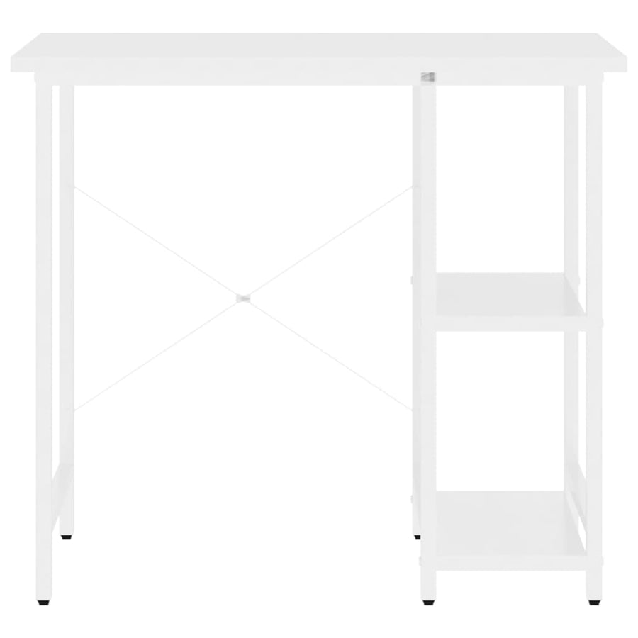 Computerbureau 80X40X72 Cm Mdf En Metaal Wit