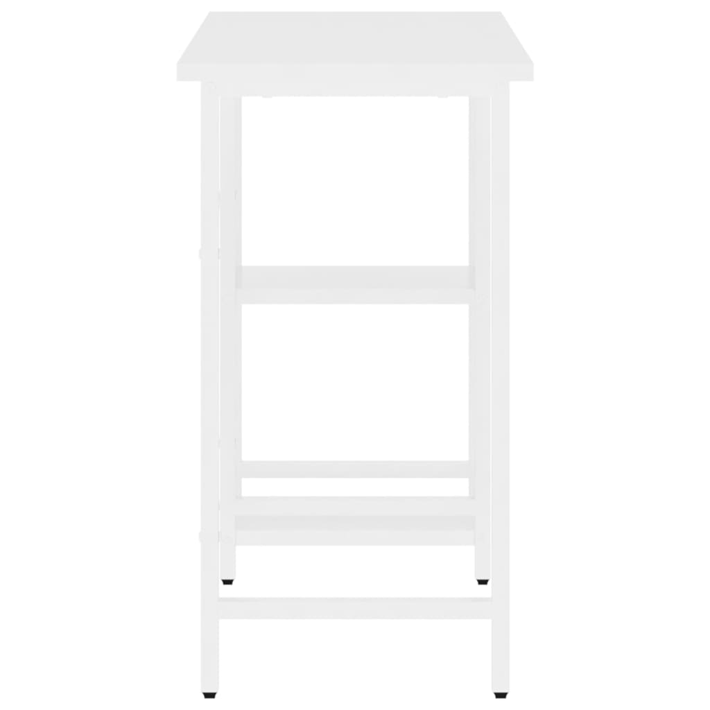 Computerbureau 80X40X72 Cm Mdf En Metaal Wit