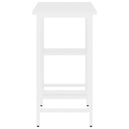 Computerbureau 80X40X72 Cm Mdf En Metaal Wit
