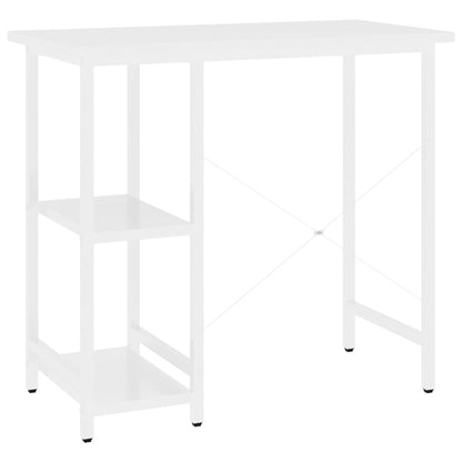 Computerbureau 80X40X72 Cm Mdf En Metaal Wit