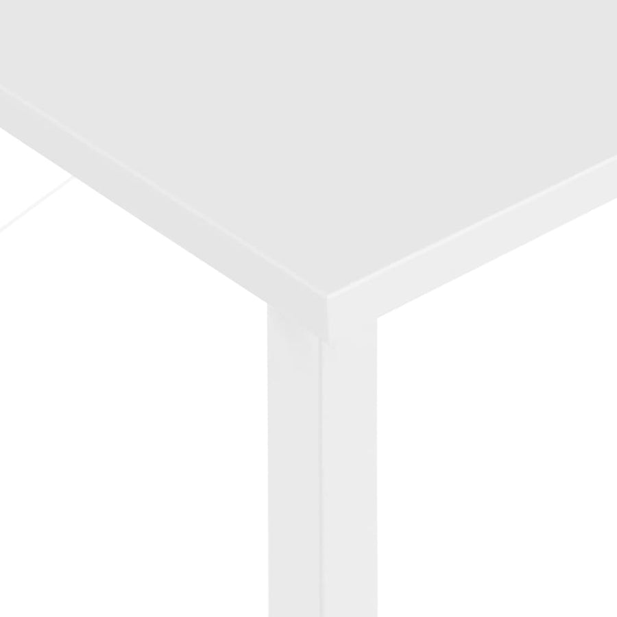 Computerbureau 80X40X72 Cm Mdf En Metaal Wit