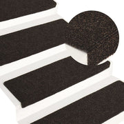 Trapmatten 15 stuks 65x21x4 cm donkerbruin