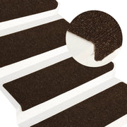 Trapmatten 15 stuks 65x21 cm bruin