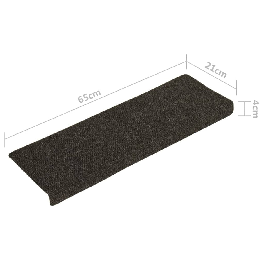 Trapmatten 5 St 65X21X4 Cm Naaldvilt Kleurig 15 Antraciet
