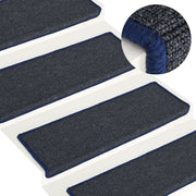 Trapmatten 15 st 65x21x4 cm donkergrijs blauw