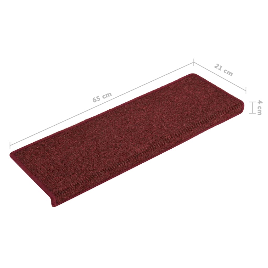 Trapmatten 65X21X4 Cm Matrood 15 65 x 25 cm matte red
