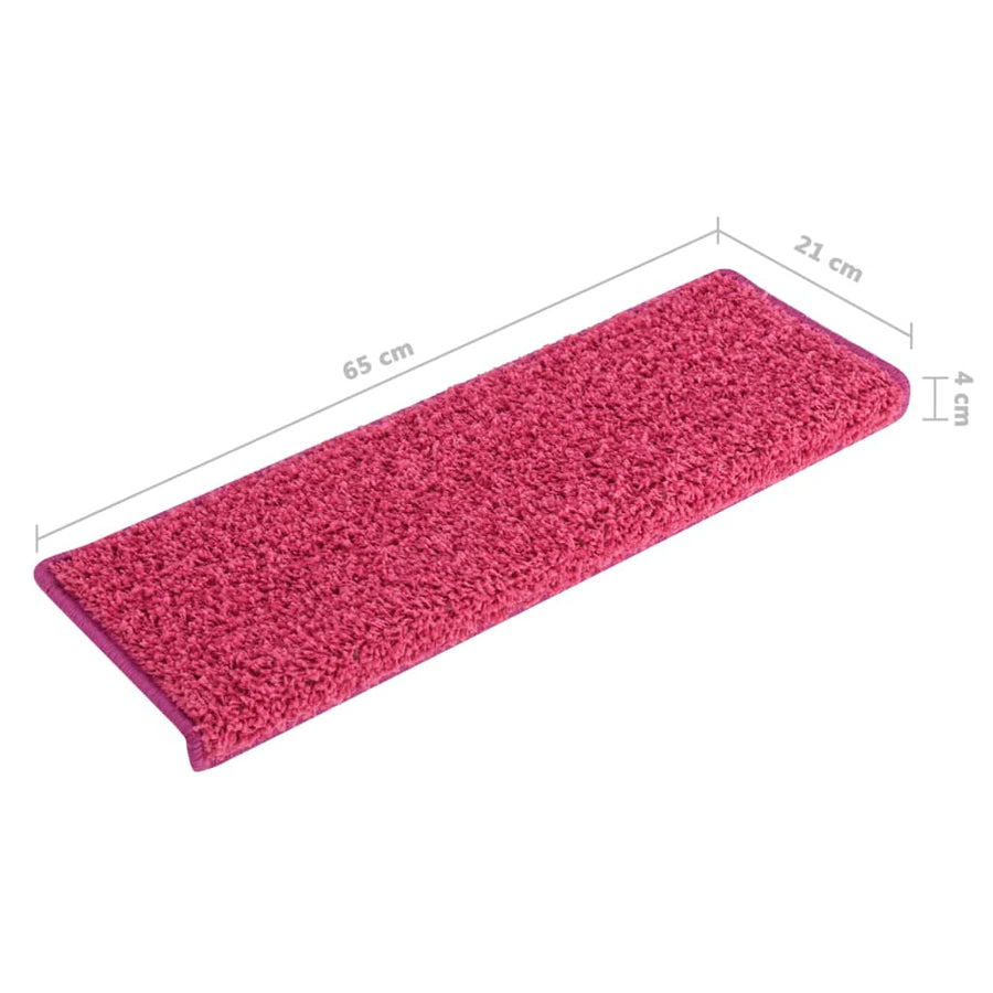 Trapmatten 15 St 65X21X4 Cm Roze 65 x 25 cm