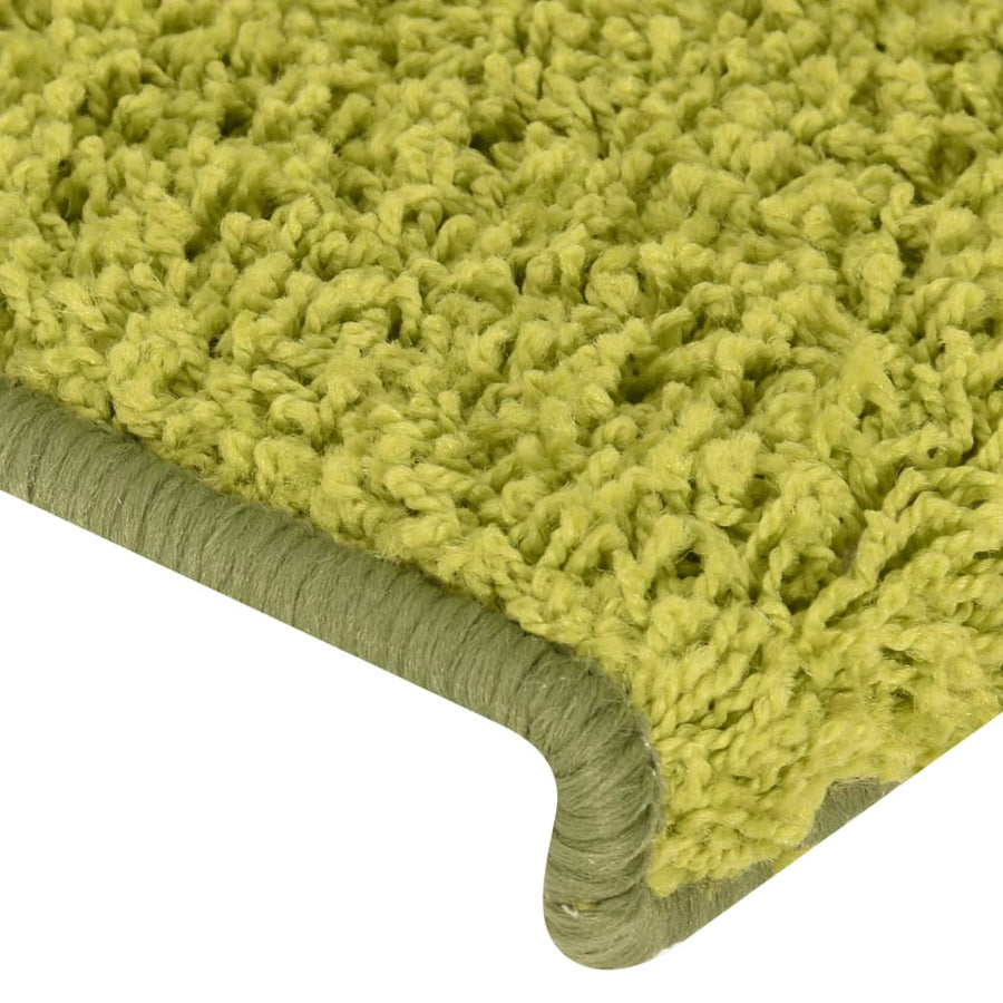 Trapmatten 15 st 65x21x4 cm Groen Rechthoekige Rand