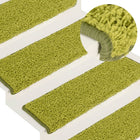 Stair mats 15 pcs 65x21x4 cm Green Rectangular Edge