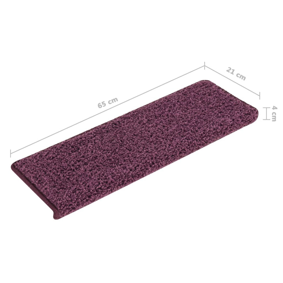 Trapmatten 15 St 65X21X4 Cm Donkerpaars dark purple