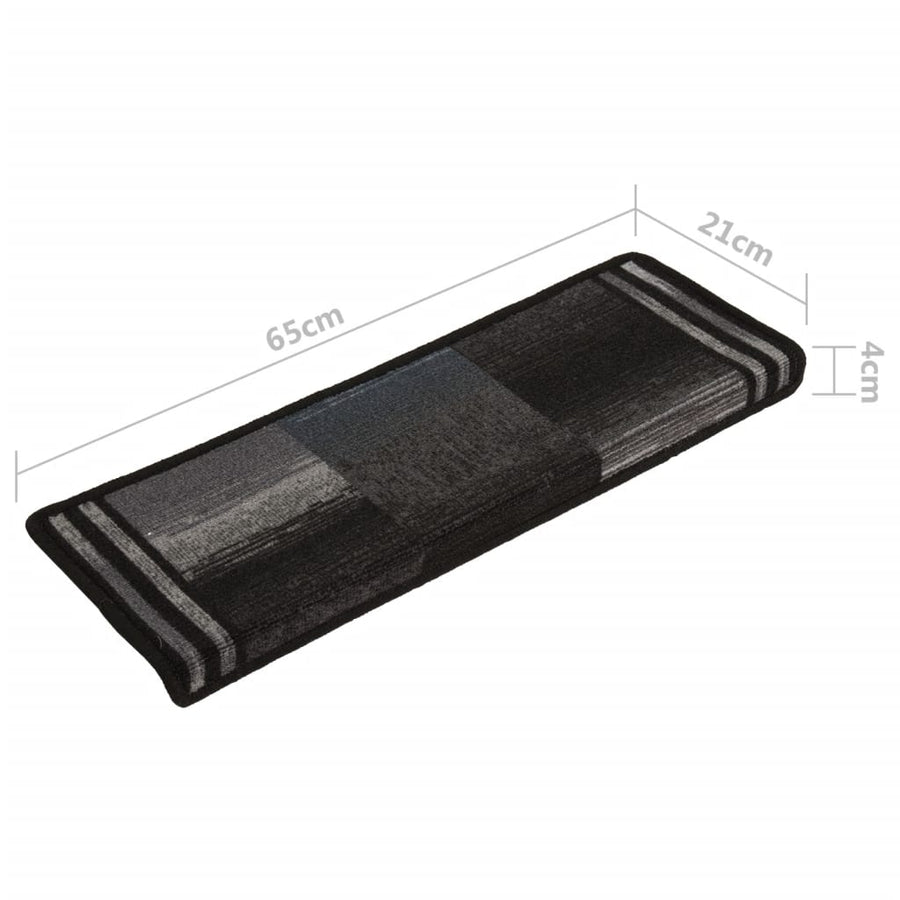 Trapmatten Zelfklevend 65X21X4 Cm Zwart en grijs Rechthoekig