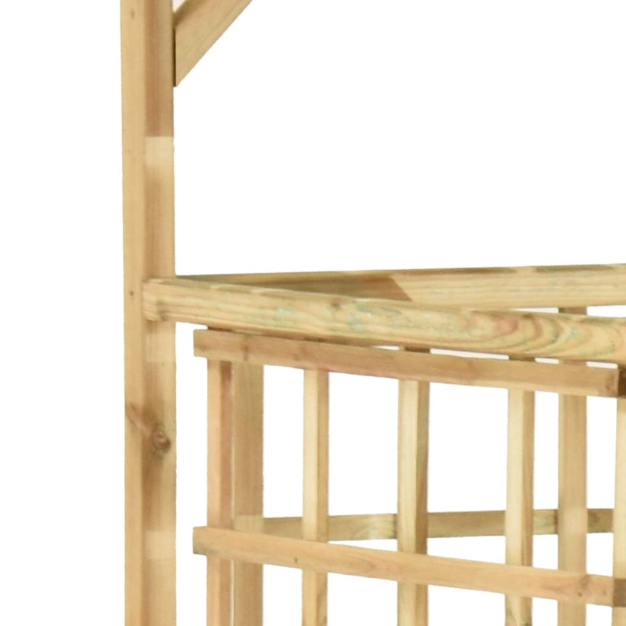 Pergola Voor 2 Containers Geïmpregneerd Grenenhout 140 x 80 x 168 cm