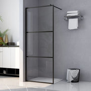 Inloopdouchewand 90x195 cm zwart ESG-glas
