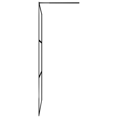 Inloopdouchewand Transparant 100X195 Cm Esg-Glas Zwart