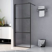 Inloopdouchewand Transparant 100X195 Cm Esg-Glas Zwart