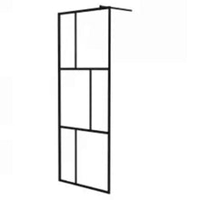 Inloopdouchewand 80X195 Cm Gehard Glas Zwart