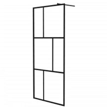 Inloopdouchewand 90X195 Cm Gehard Glas Zwart