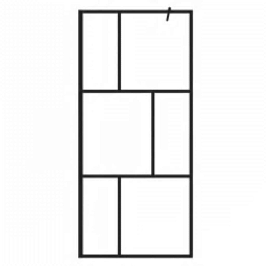 Inloopdouchewand 90X195 Cm Gehard Glas Zwart