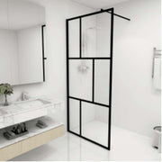 Inloopdouchewand 90x195 cm glas zwart
