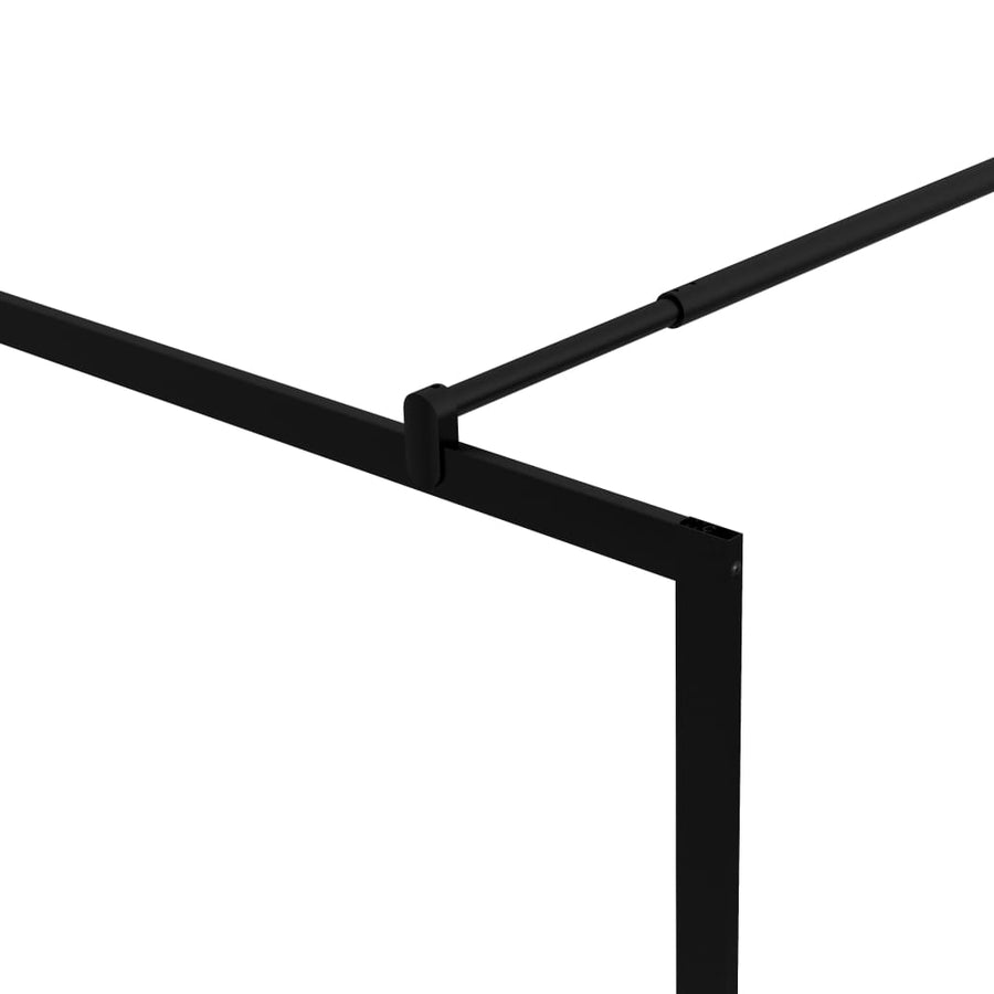 Inloopdouchewand 100X195 Cm Gehard Glas Zwart