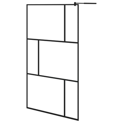 Inloopdouchewand 115X195 Cm Gehard Glas Zwart