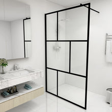 Inloopdouchewand 115X195 Cm Gehard Glas Zwart