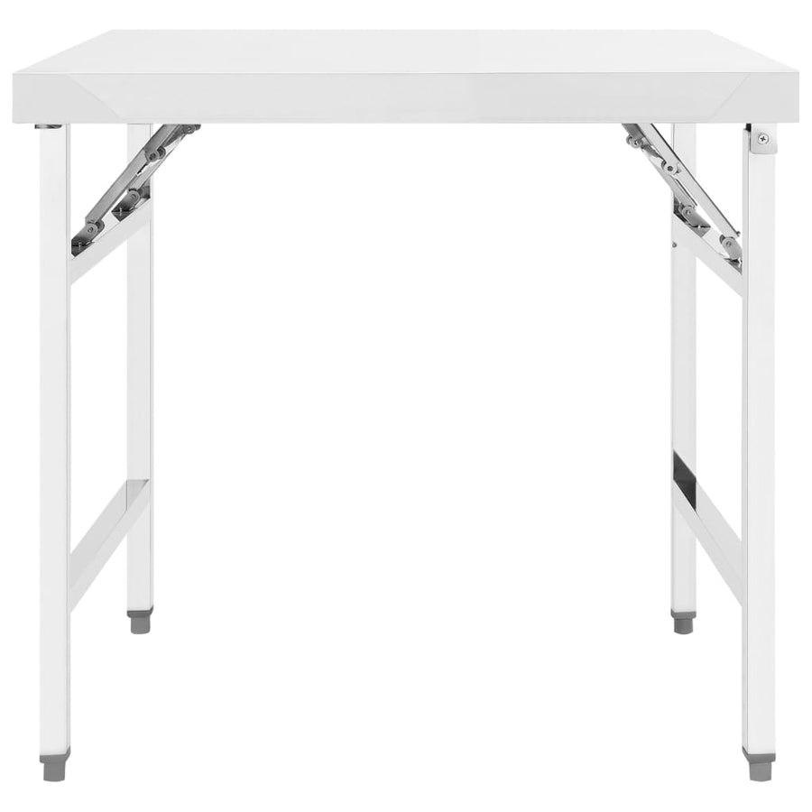 Keukenwerktafel Inklapbaar Roestvrij Staal 85 x 60 x 80 cm