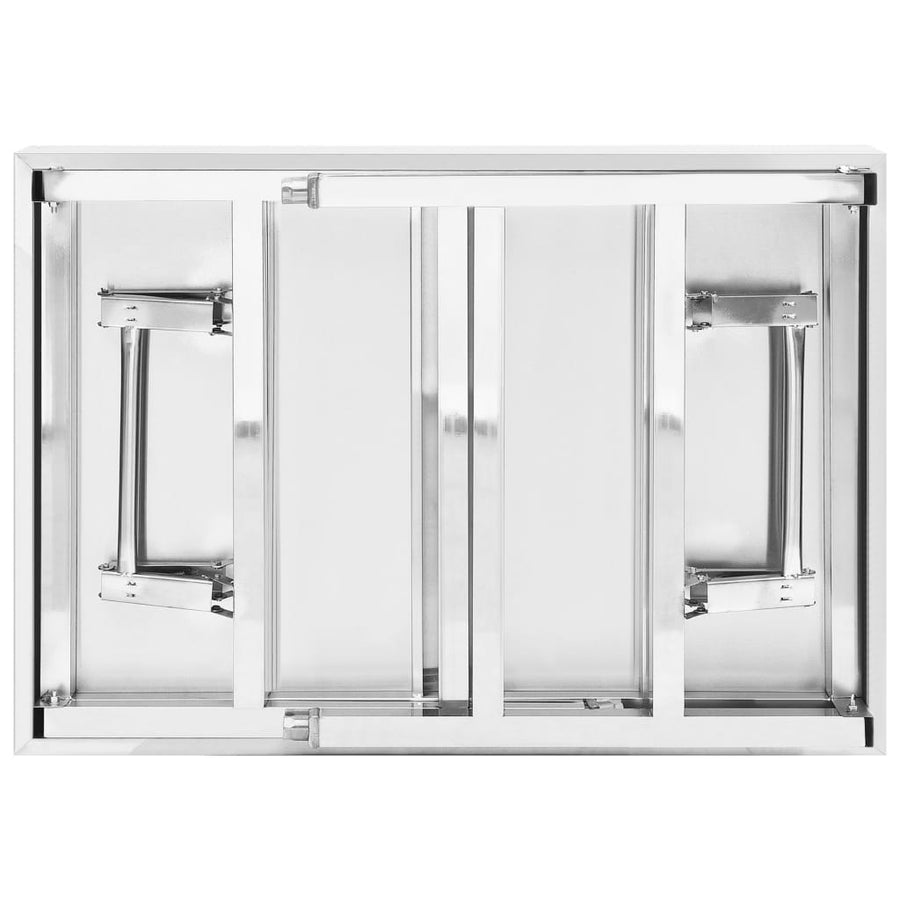 Keukenwerktafel Inklapbaar Roestvrij Staal 85 x 60 x 80 cm