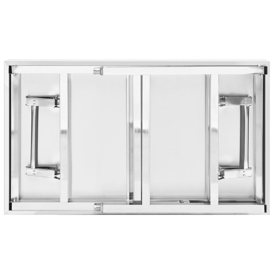 Keukenwerktafel Inklapbaar Roestvrij Staal 100 x 60 x 80 cm