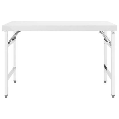 Keukenwerktafel Inklapbaar Roestvrij Staal 120 x 60 x 80 cm