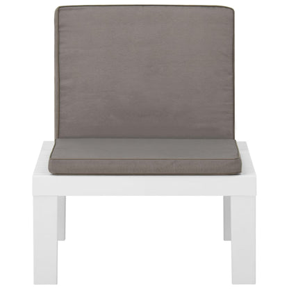 Loungestoelen Met Kussens Kunststof 1 2 Wit