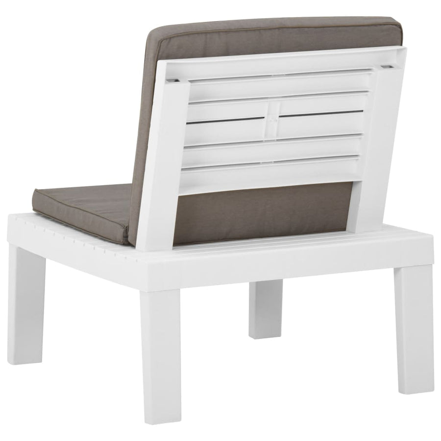 Loungestoelen Met Kussens Kunststof 1 2 Wit