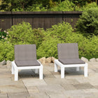 Loungers 2 pcs with cushions plastic white