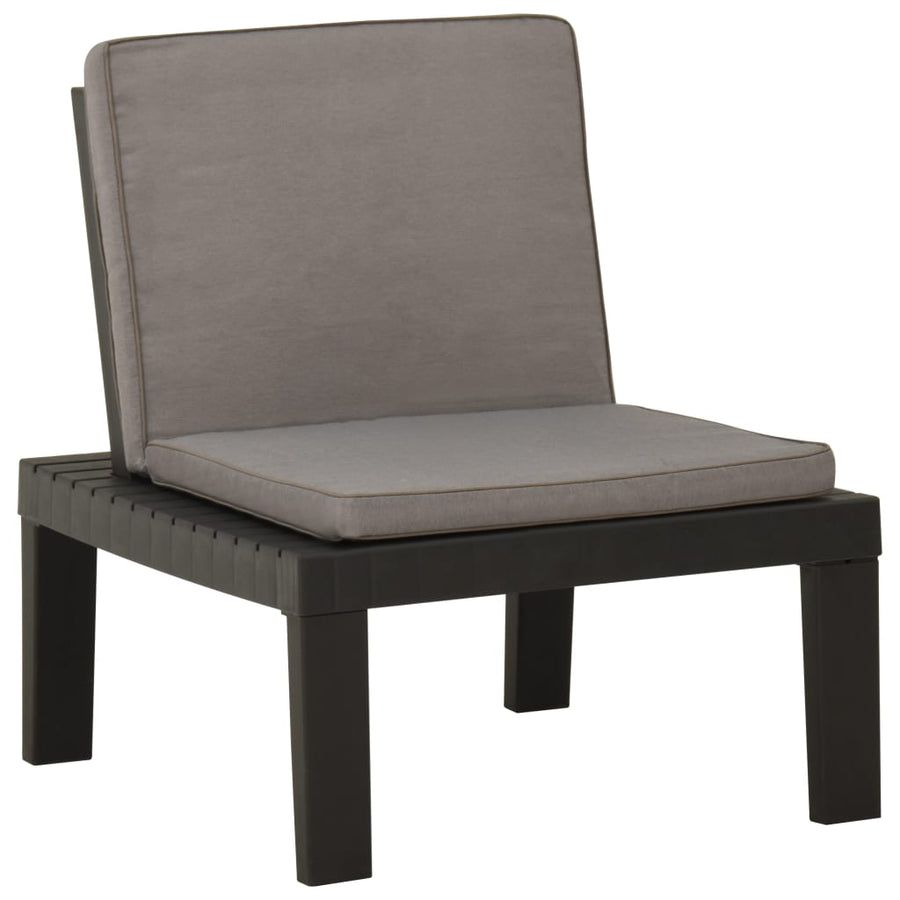 Loungestoelen Met Kussens Kunststof 1 2 Grijs