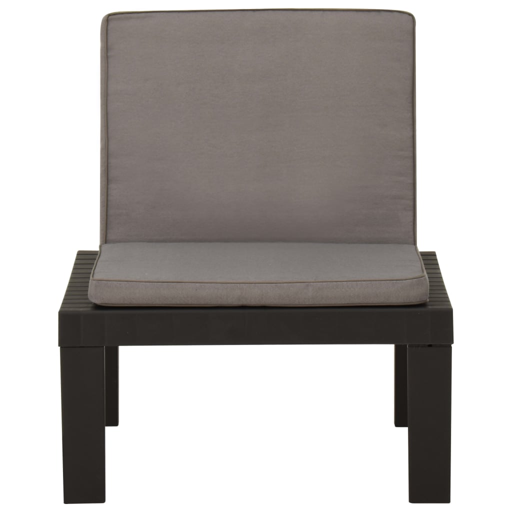 Loungestoelen Met Kussens Kunststof 1 2 Grijs