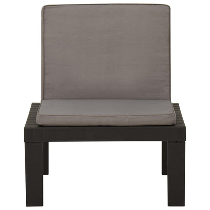 Loungestoelen Met Kussens Kunststof 1 2 Grijs