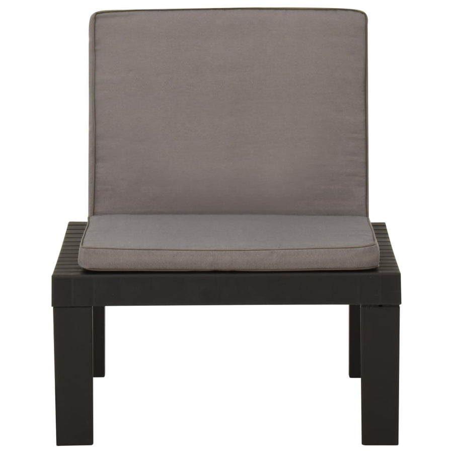 Loungestoelen Met Kussens Kunststof 1 2 Grijs