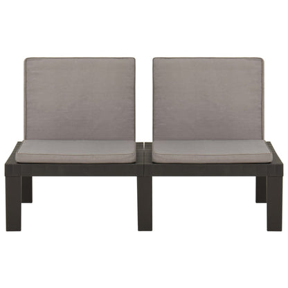Loungebanken Met Kussens Kunststof 1 2 Grijs