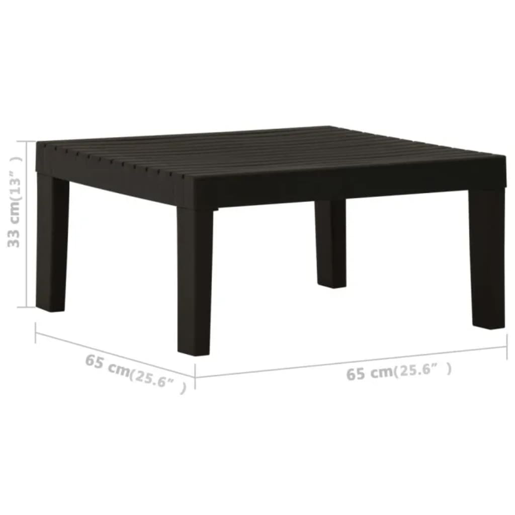 -Delige Loungeset Met Kussens Kunststof Grijs