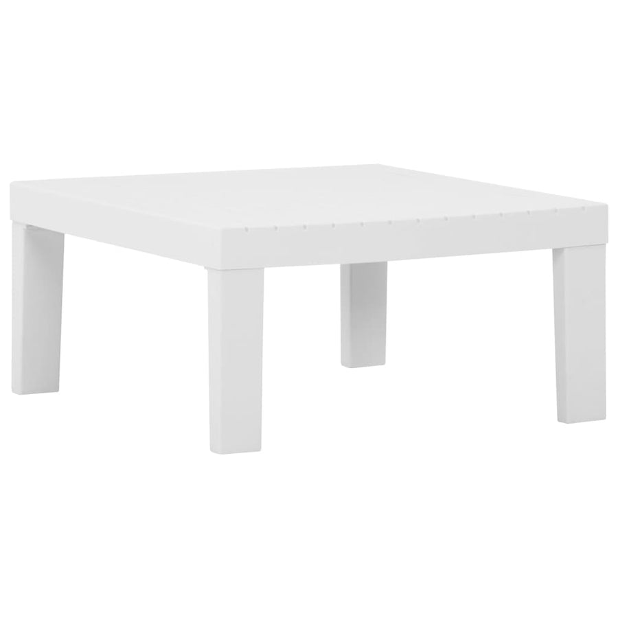 -Delige Loungeset Met Kussens Kunststof Wit