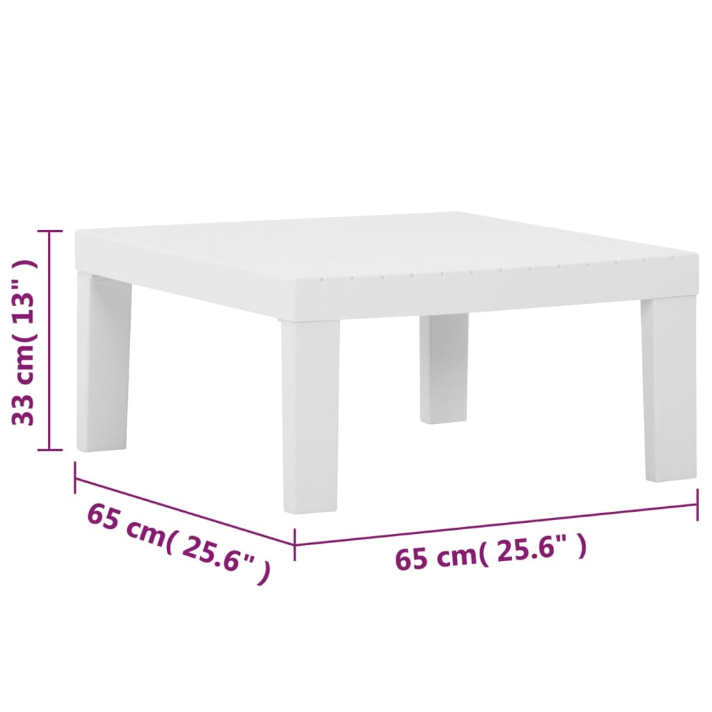 -Delige Loungeset Met Kussens Kunststof 4 Wit
