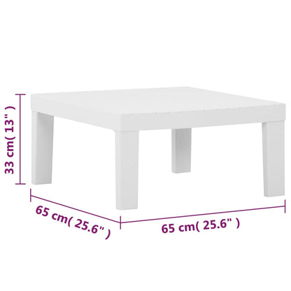 -Delige Loungeset Met Kussens Kunststof 4 Wit